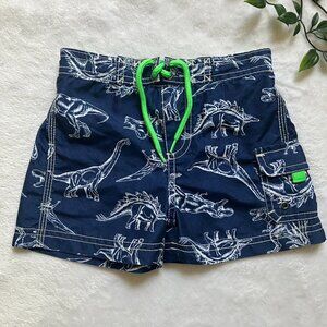Carter’s Baby Swim Trunks Size 18M | Blue Dinosaur Print Board Shorts GUC